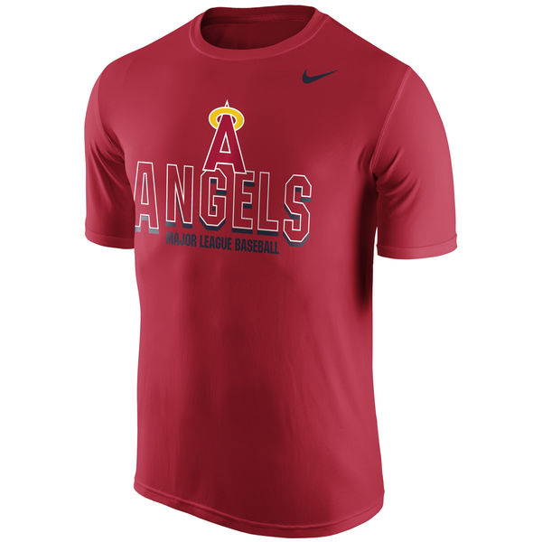 MLB Men Los Angeles Angels of Anaheim Nike Cooperstown Legend Team Issue Performance TShirt  Red